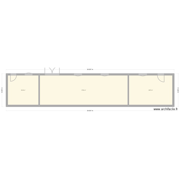 NICOLE HANNEQUIN. Plan de 3 pièces et 107 m2