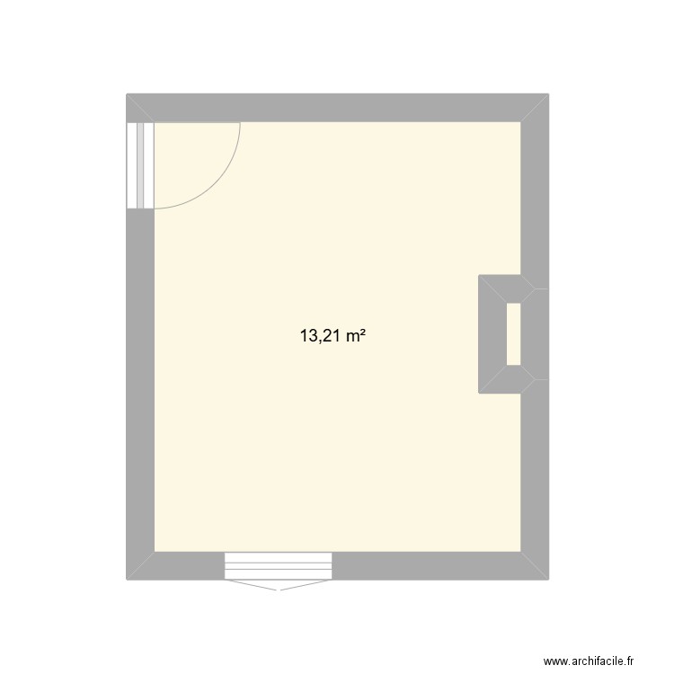 Salle de bain papa et maman. Plan de 2 pièces et 13 m2