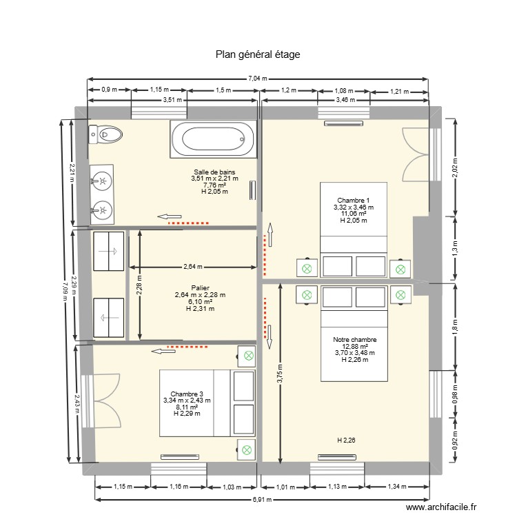 General étage. Plan de 0 pièce et 0 m2