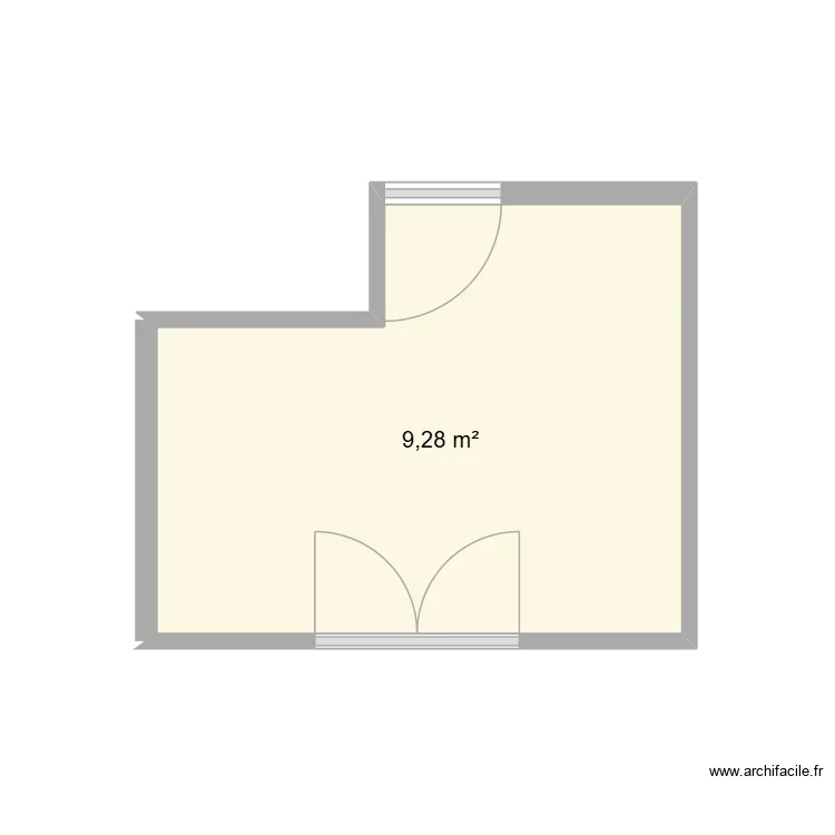 Cuisine. Plan de 1 Pièce et 9 m² Cuisine. Plan de 1 Pièce et 9 m²