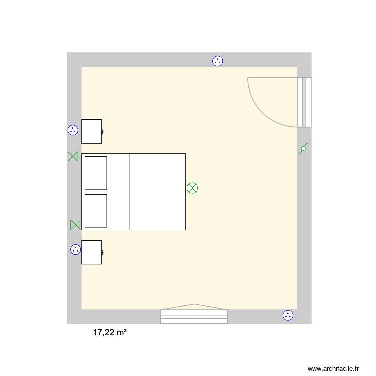 chambre invit&eacute;. Plan de 0 pièce et 0 m2