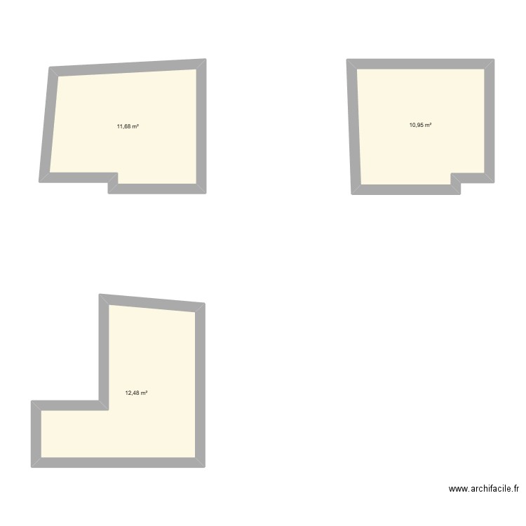 Appart Gradignan. Plan de 3 pièces et 35 m2