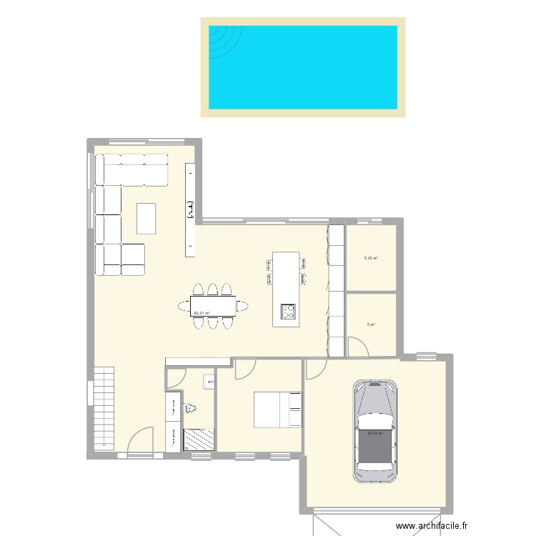 mon plan. Plan de 4 pièces et 136 m2