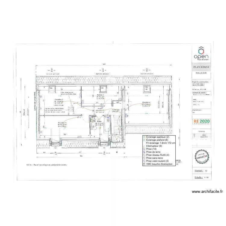 COLCHIDE ETAGE. Plan de 