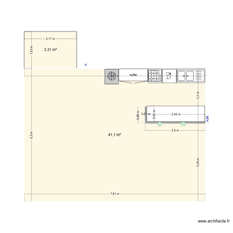 cuisine. Plan de 0 pièce et 0 m2