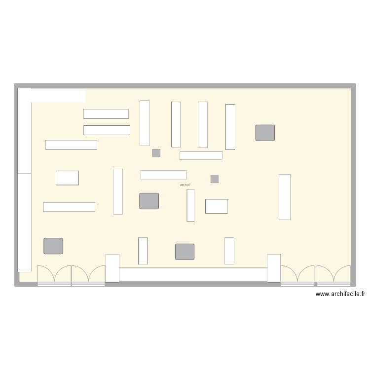 Galerie lafayette. Plan de 1 pièce et 232 m2