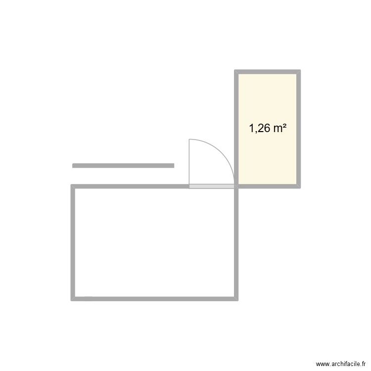 MIELLERIE. Plan de 1 pièce et 1 m2