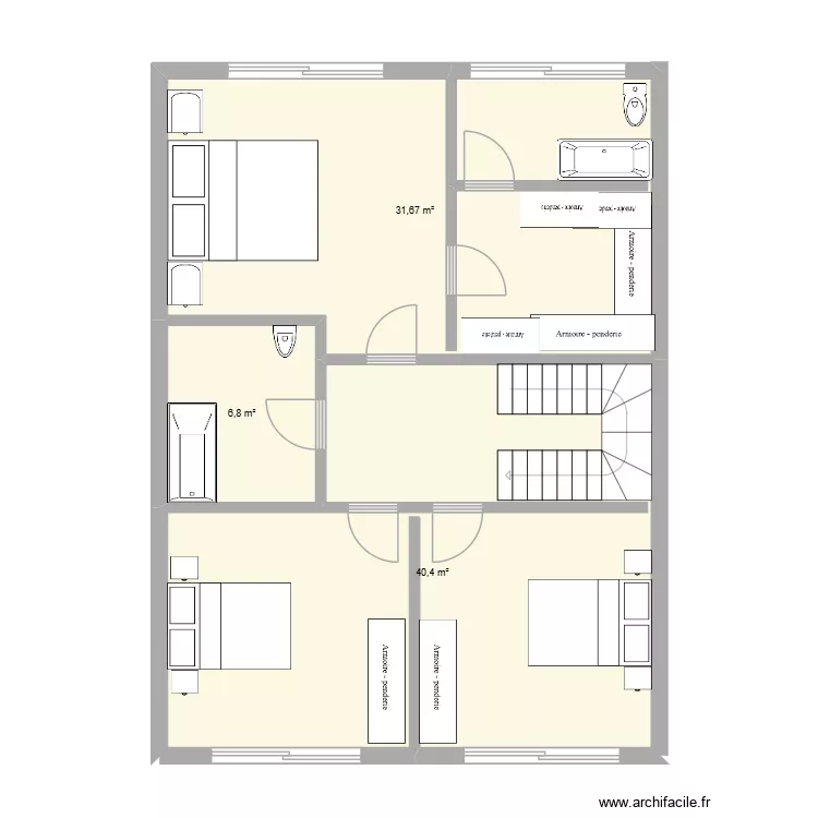termo1. Plan de 3  et 79 m²