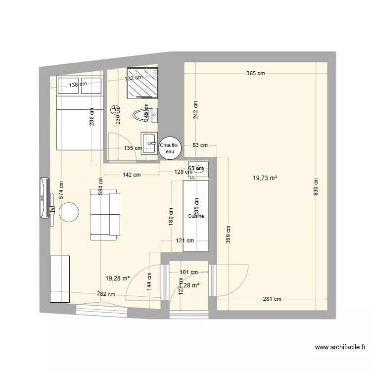 RDC - 1 Gauche. Plan de 