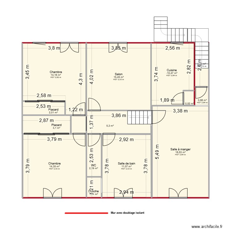 17 AV PLAN COTES REELLES. Plan de 0 pièce et 0 m2