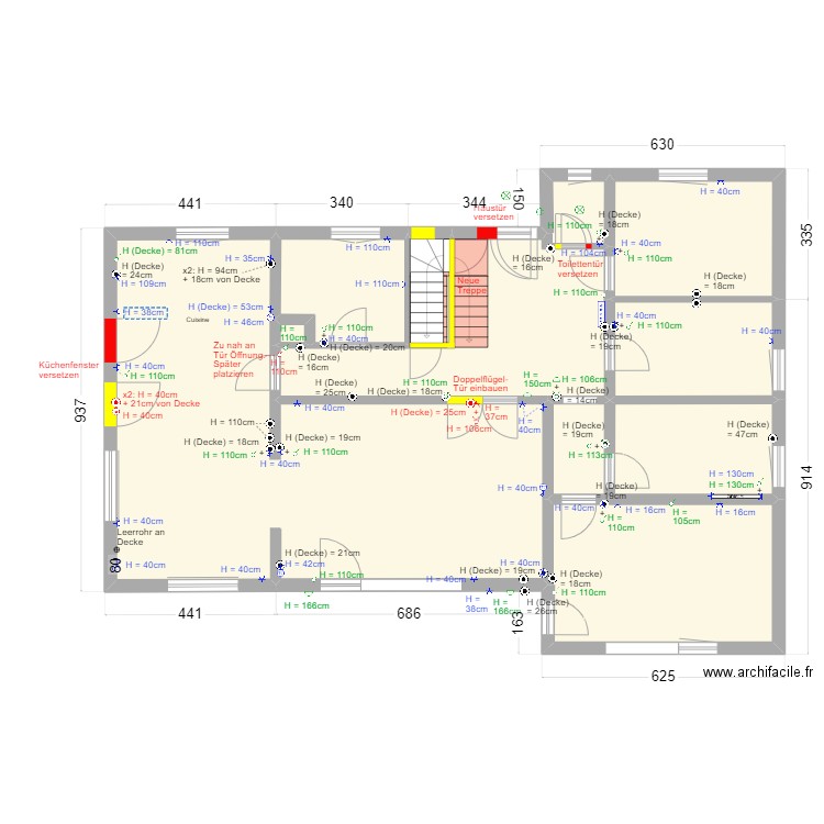 EG_Zollerstrasse_IST. Plan de 11 pièces et 155 m2