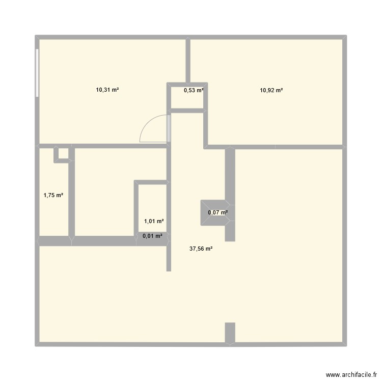 appartement chilly. Plan de 8 pièces et 62 m2