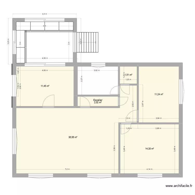 Maison M&eacute;r&eacute; terrasses. Plan de 