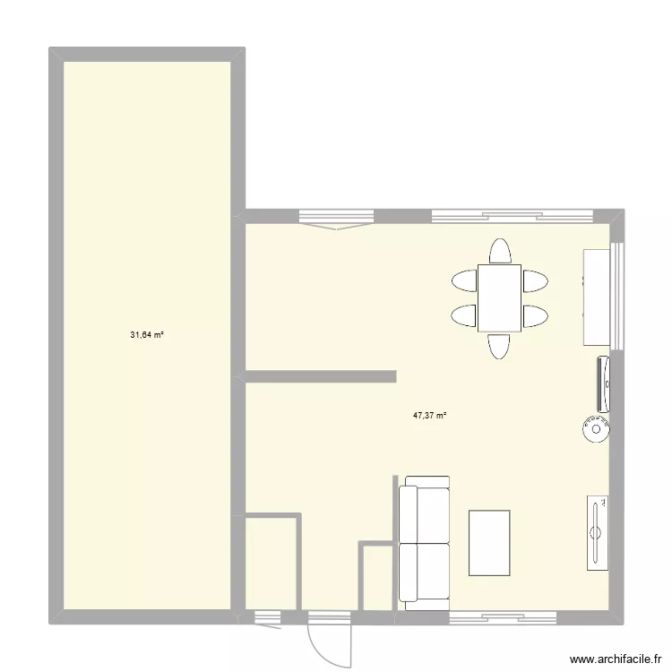 plescop. Plan de 2  et 79 m²