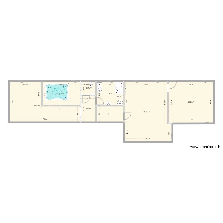 Saint Algis Version projet 1. Plan de 8 pièces et 112 m2