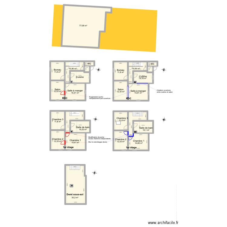 Maison Balder 1925. Plan de 31 pièces et 358 m2