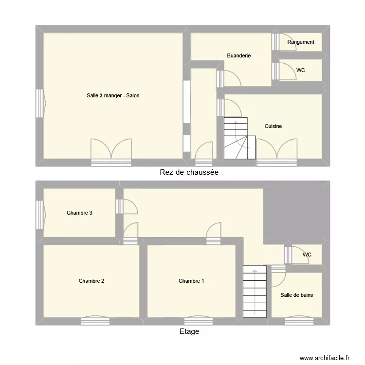 GR5384. Plan de 12  et 76 m²