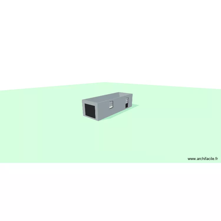 Garage. Plan de 1  et 30 m²