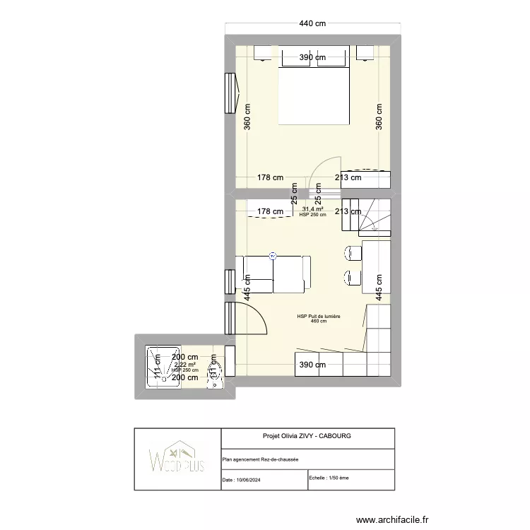 Plan CABOURG Olivia. Plan de 