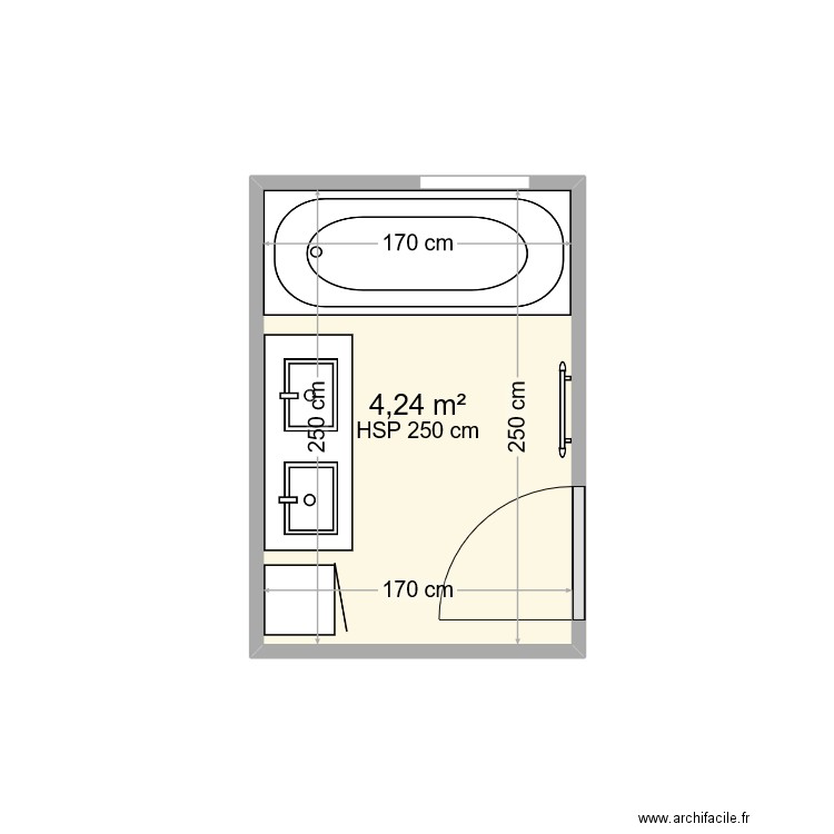 DILLINGER SDB. Plan de 0 pièce et 0 m2