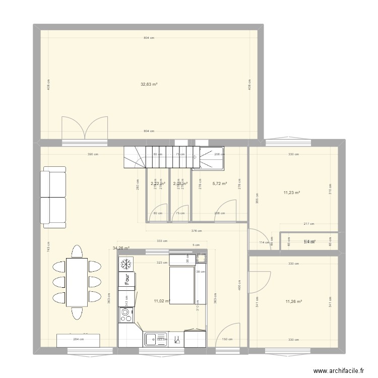 Maison Guy Moquet v2. Plan de 9 pièces et 112 m2