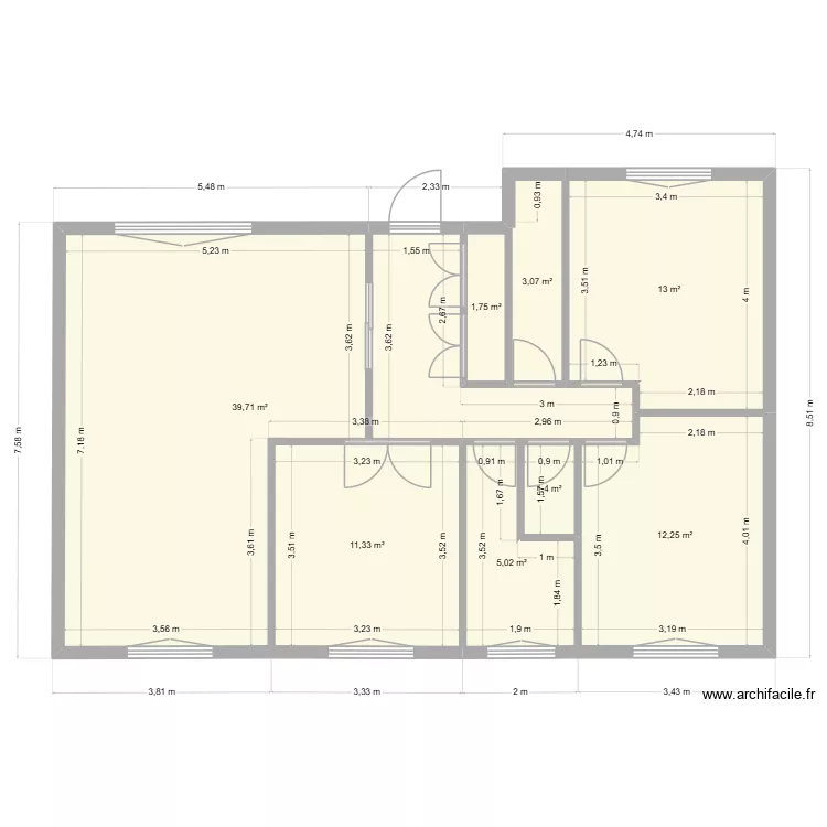 julian. Plan de 8  et 88 m²