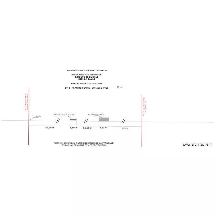 DP 3 HEASEBEROUCK. Plan de 