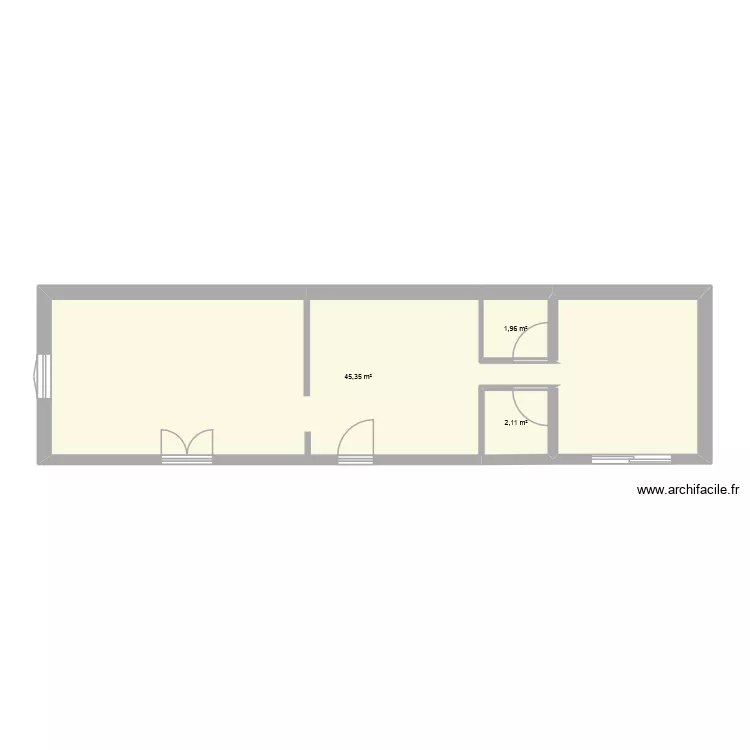 Borel Caubel. Plan de 3  et 49 m²