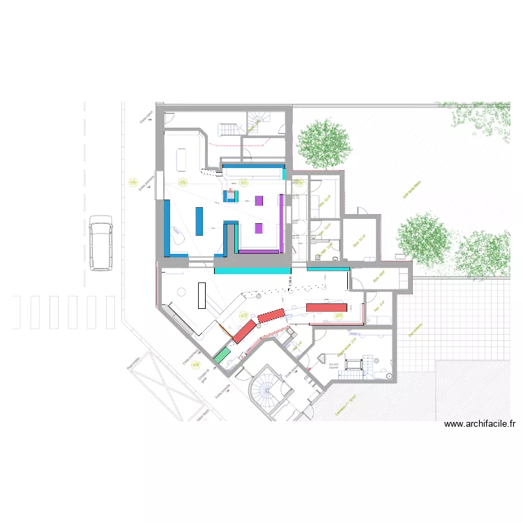 Plan pharmacie version architecte avec bonnes cotes. Plan de 10 et 278 m² Plan pharmacie version architecte avec bonnes cotes. Plan de 10 et 278 m²