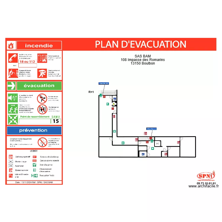 SAS BAM ÉTAGE . Plan de SAS BAM ÉTAGE . Plan de