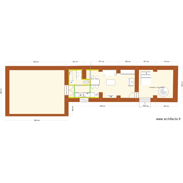 MAISON OPOUL 2. Plan de 4 pièces et 103 m2