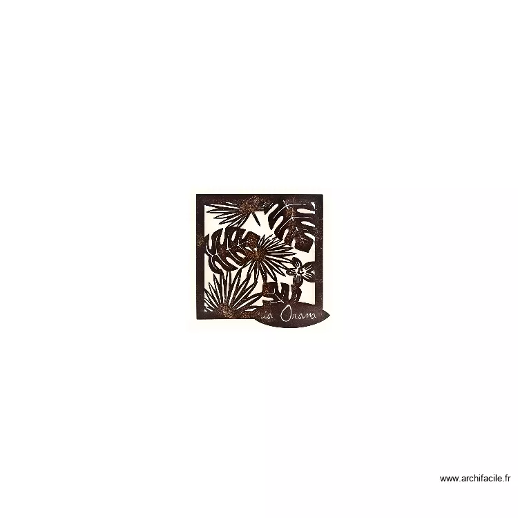 Plaque Iaorana. Plan de 