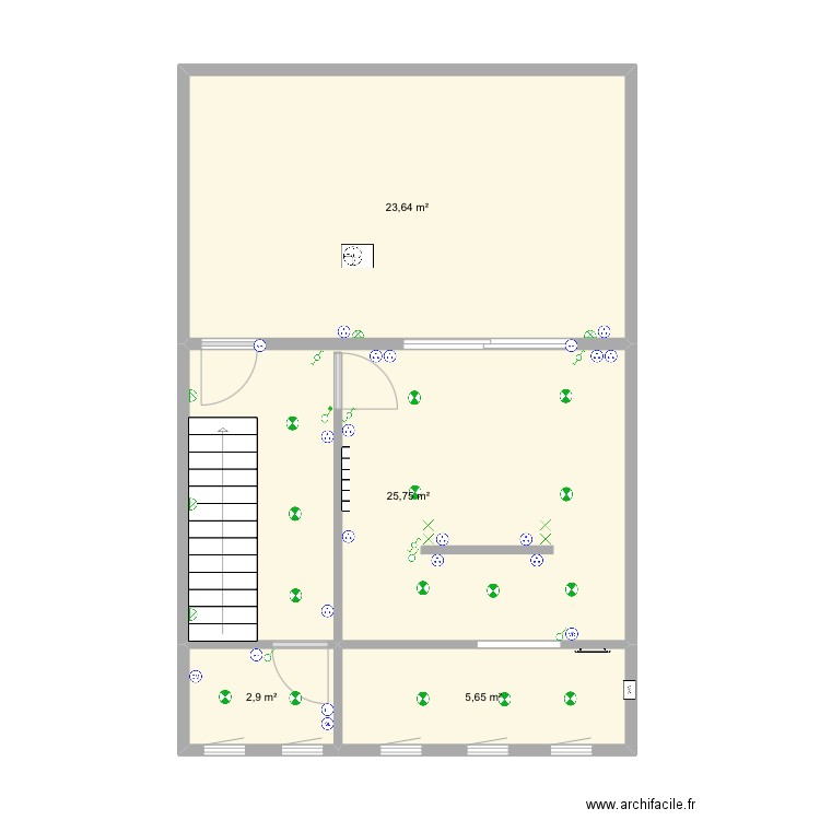R+2 NORDLINGER. Plan de 4 pièces et 58 m2