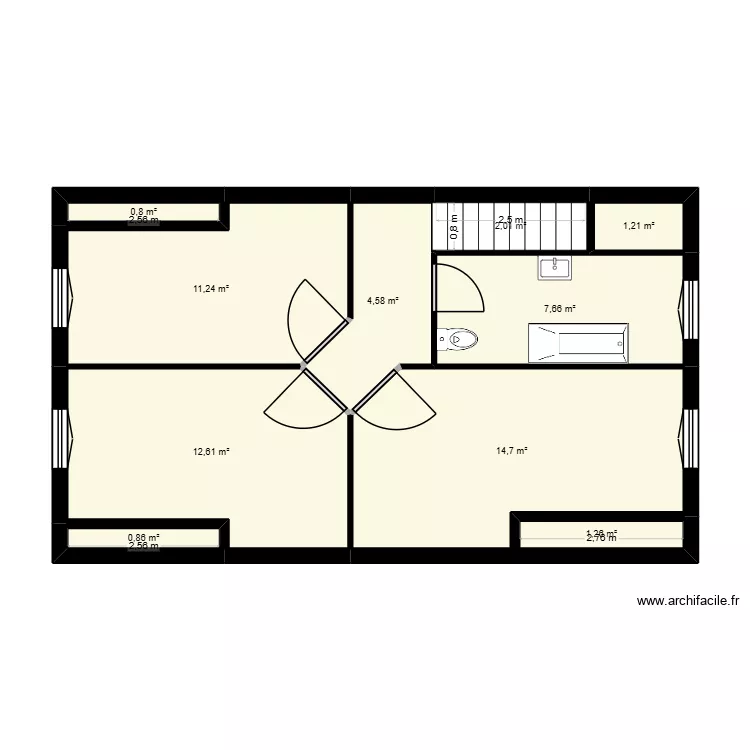 plan place de verdun 3. Plan de 10 Pièces et 57 m²