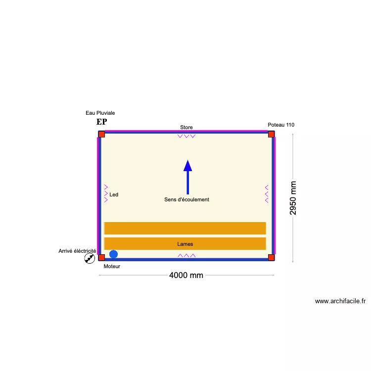 Moufarak. Plan de 1 et 11 m² Moufarak. Plan de 1 et 11 m²