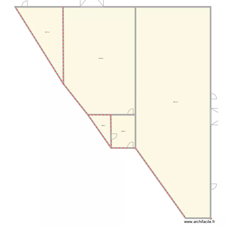 Extension Pro Occasion Rayonnage. Plan de 5  et 501 m²