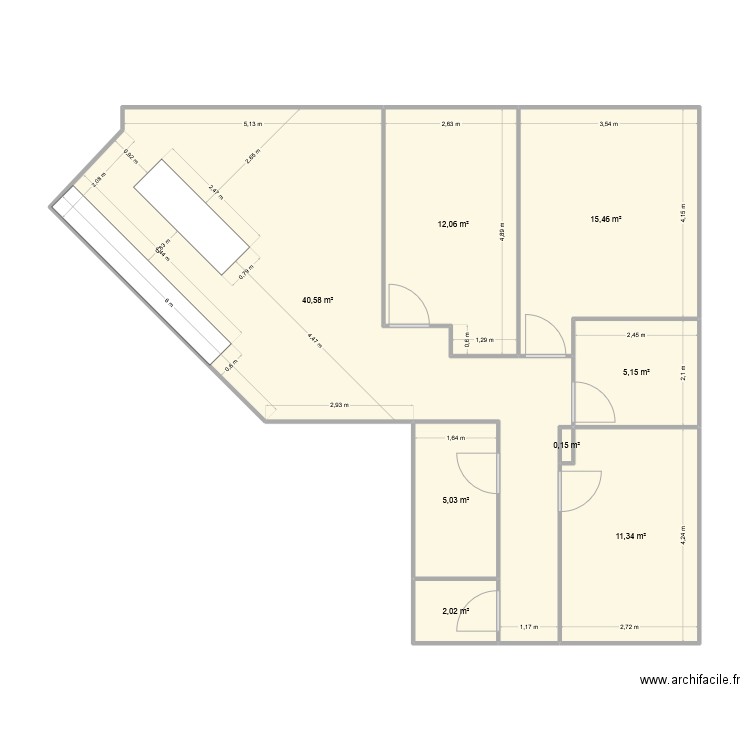 extension_V4. Plan de 8 pièces et 92 m2