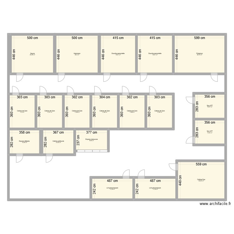 Plan du Spa de 500m2. Plan de 0 pièce et 0 m2