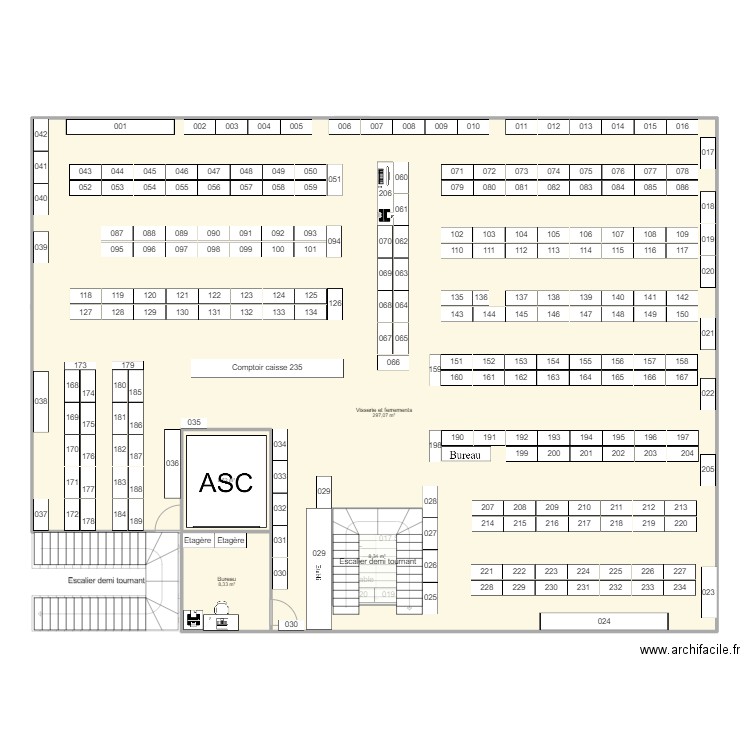 Magasin 1er 2023. Plan de 0 pièce et 0 m2