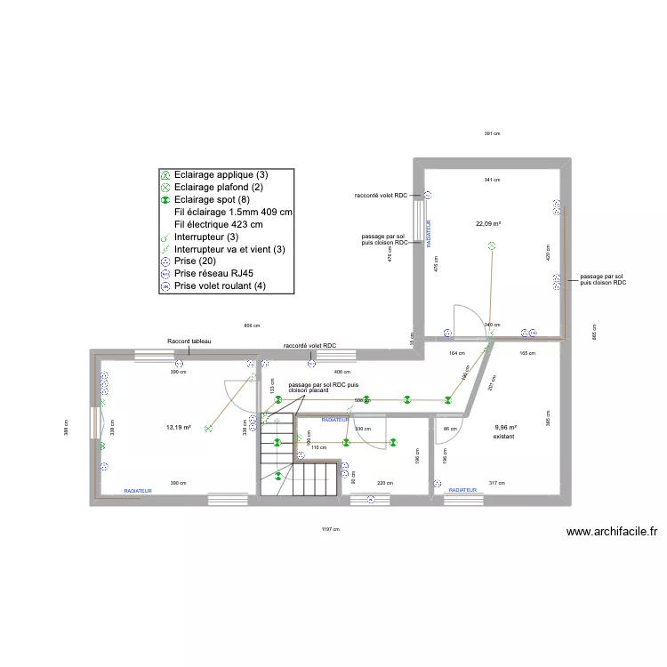 N+1 plan éléctrique. Plan de N+1 plan éléctrique. Plan de