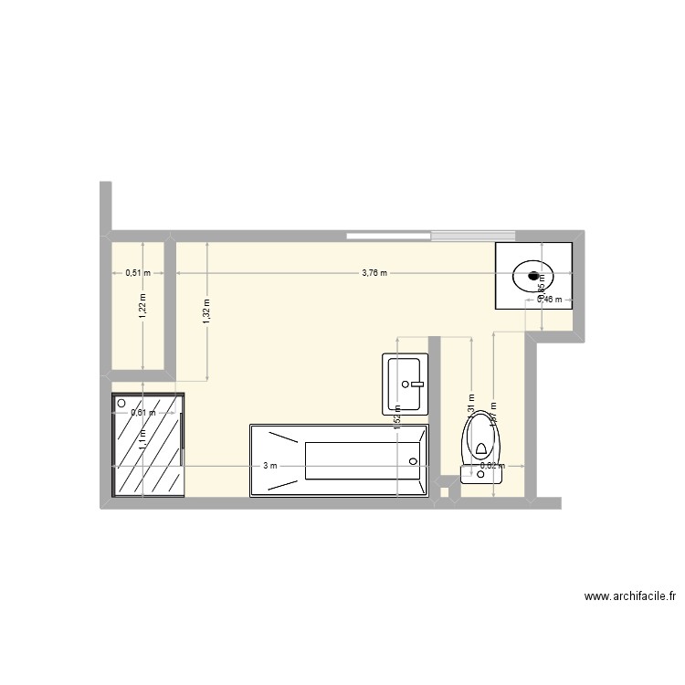 SECLIN. Plan de 3 pièces et 10 m2