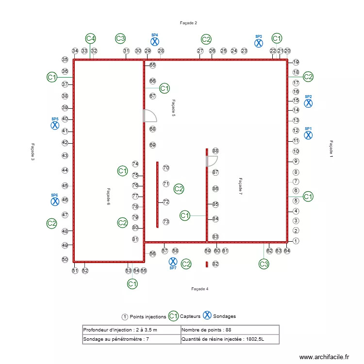 LEFEVRE. Plan de 2  et 97 m²