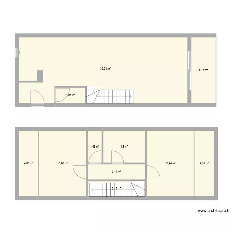 DALOZ. Plan de 11  et 88 m²