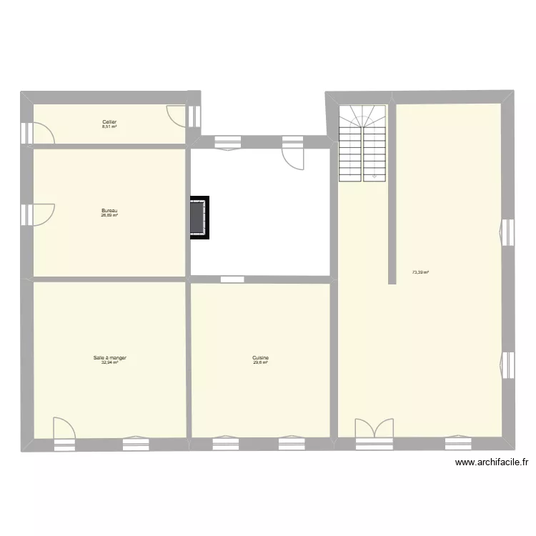grande maison,. Plan de 5  et 171 m²