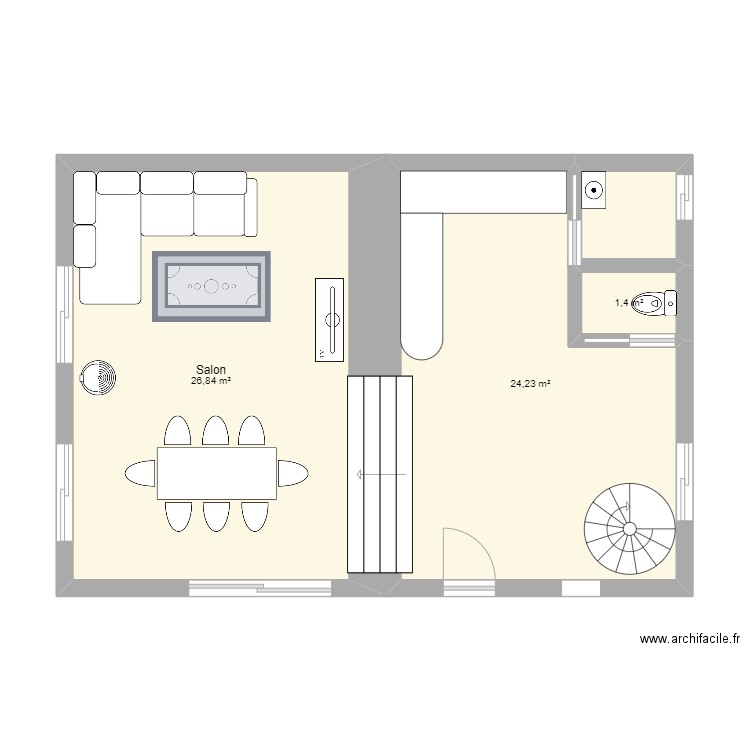 étageIdéal. Plan de 0 pièce et 0 m2