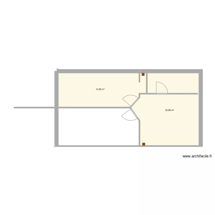 &eacute;tage Aymeric. Plan de 2  et 35 m²