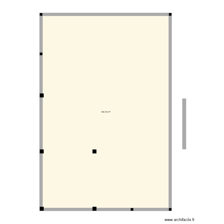 1 etage 3. Plan de 1 pièce et 140 m2