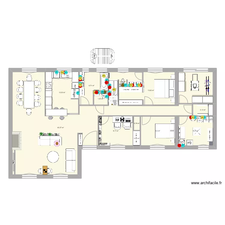 13AVRIL26 Eau + &eacute;vacuation. Plan de 15  et 147 m²