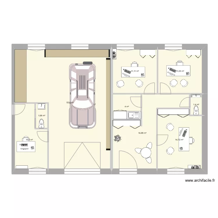 local 4. Plan de 9 et 124 m² local 4. Plan de 9 et 124 m²