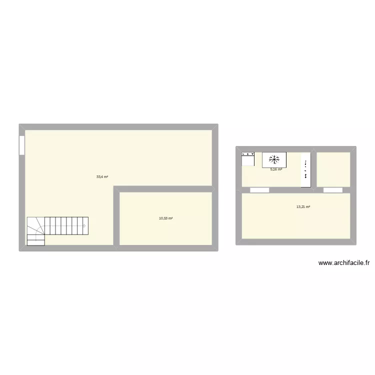 Kaz lanmoun. Plan de 4 et 62 m² Kaz lanmoun. Plan de 4 et 62 m²